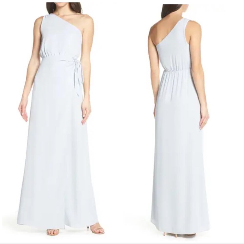 WAYF One-Shoulder Wrap Front Evening maxi Dress Small.